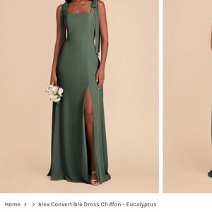 Birdy Grey Eucalyptus Green Alex Convertible Dress Chiffon